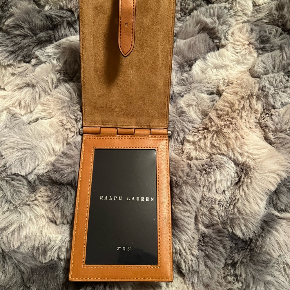 Ralph Lauren Brown Leather Photo Frame